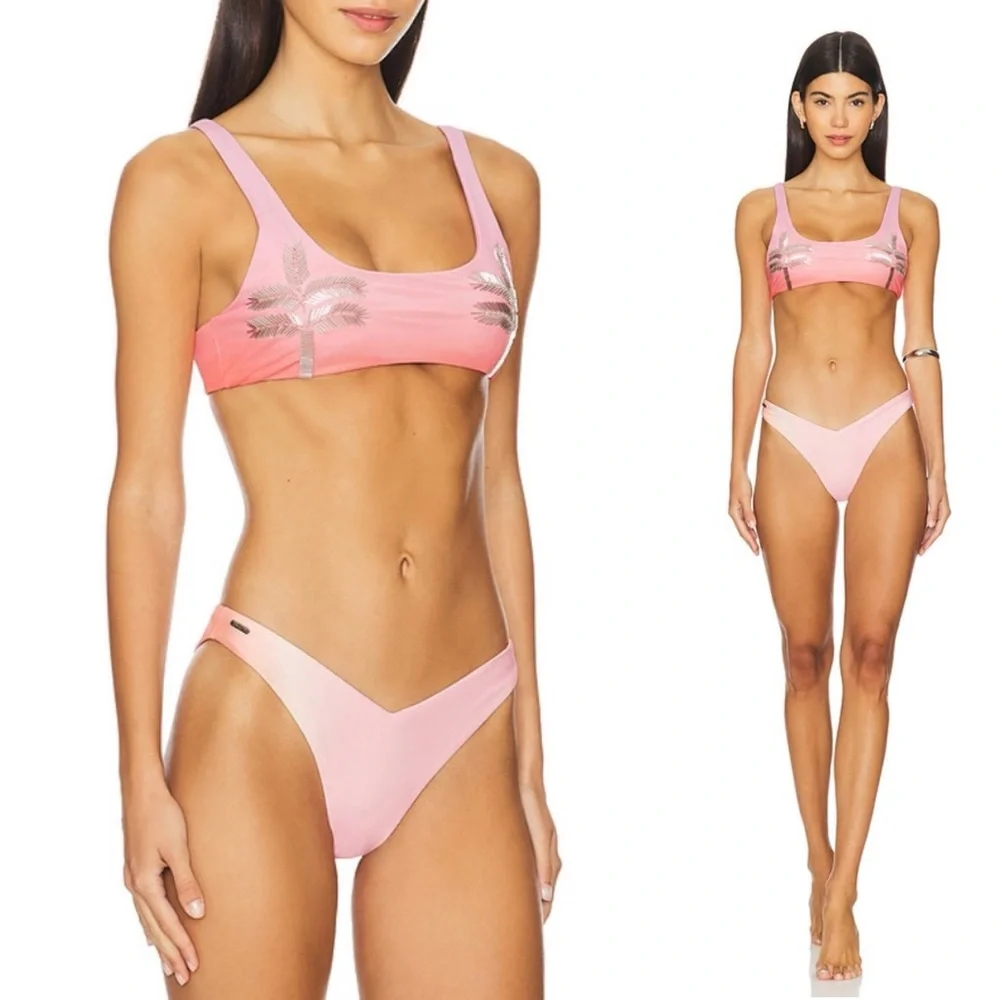 MAAJI x Revolve Beaded Set - Gwen Mesh Bikini Top & Sunglow Ombre Cheeky Bottom - Picture 4 of 17